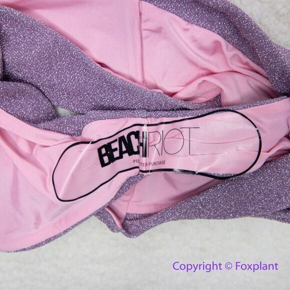 NEW‎ Beach Riot Zurie Bikini Bottoms in light purple, size S - Picture 7 of 16